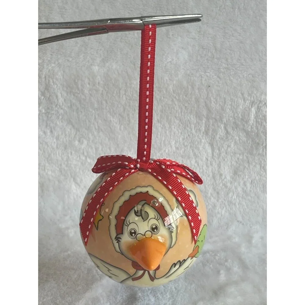 Twinkling Treasures‎ Country Mother Goose Ball Blinking Nose Holiday Ornament